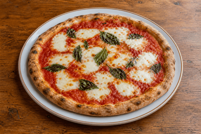 Photorealistic Margherita pizza menu-main p08 food image by VDAMO