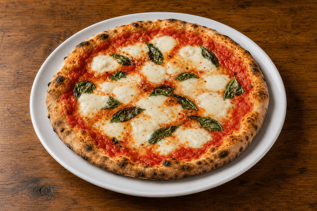 Photorealistic Margherita pizza menu-main p09 food image by VDAMO