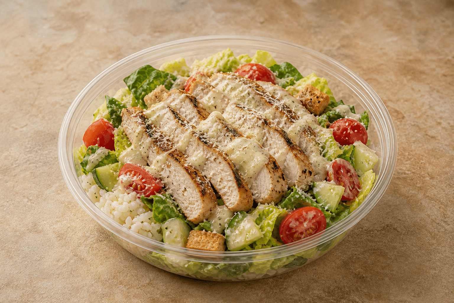 Photorealistic IT Caesar salad chicken western menu-main p07 food image by VDAMO