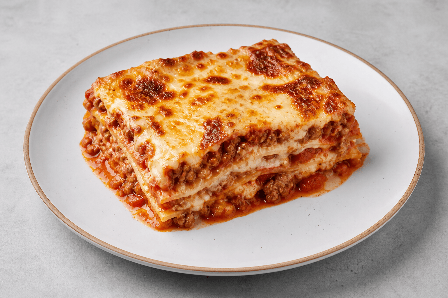 Photorealistic Lasagna al forno menu-main p05 food image by VDAMO