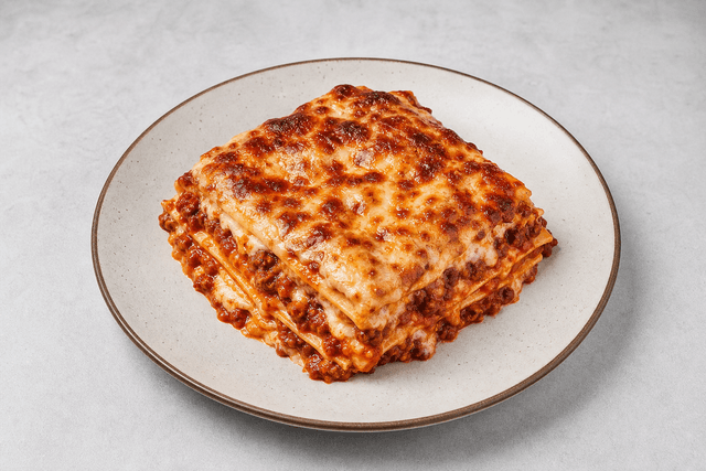 Photorealistic Lasagna al forno menu-main p09 food image by VDAMO