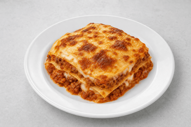 Photorealistic Lasagna al forno menu-main p10 food image by VDAMO
