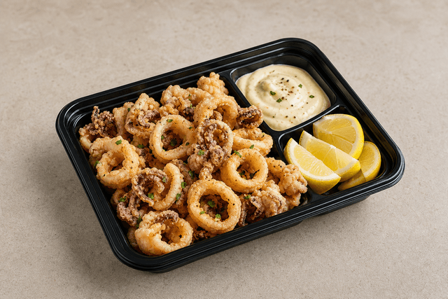 Photorealistic Fried calamari menu-main p06 food image by VDAMO