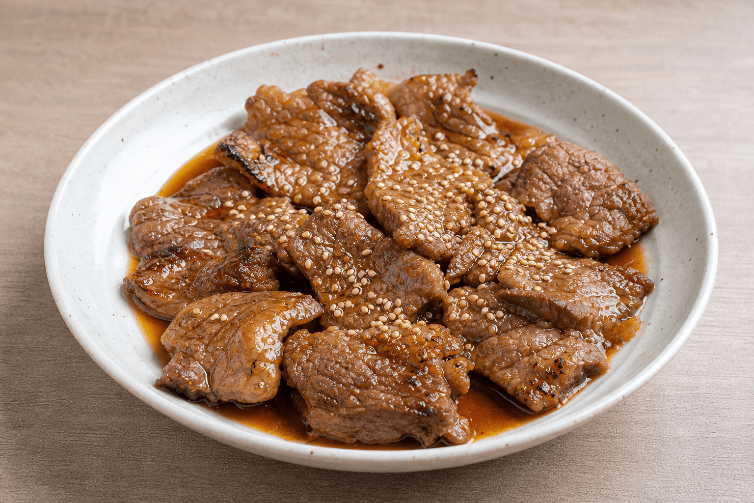 Photorealistic Beef yakiniku style 122 P04 food image by VDAMO