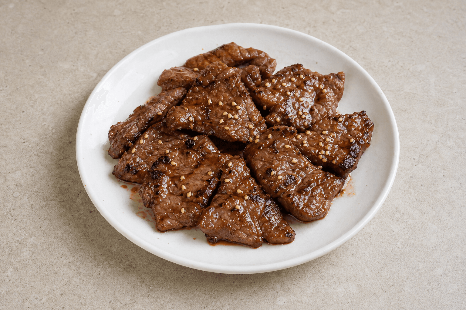 Photorealistic Beef yakiniku style 122 P09 food image by VDAMO