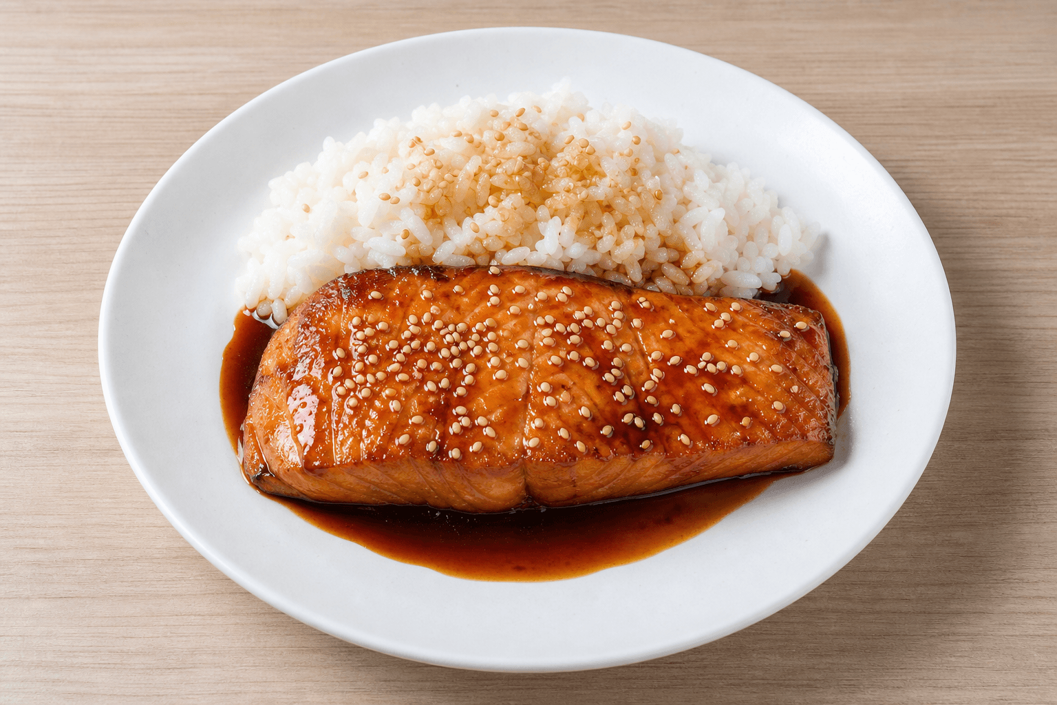 Photorealistic Salmon teriyaki menu-main p01 food image by VDAMO