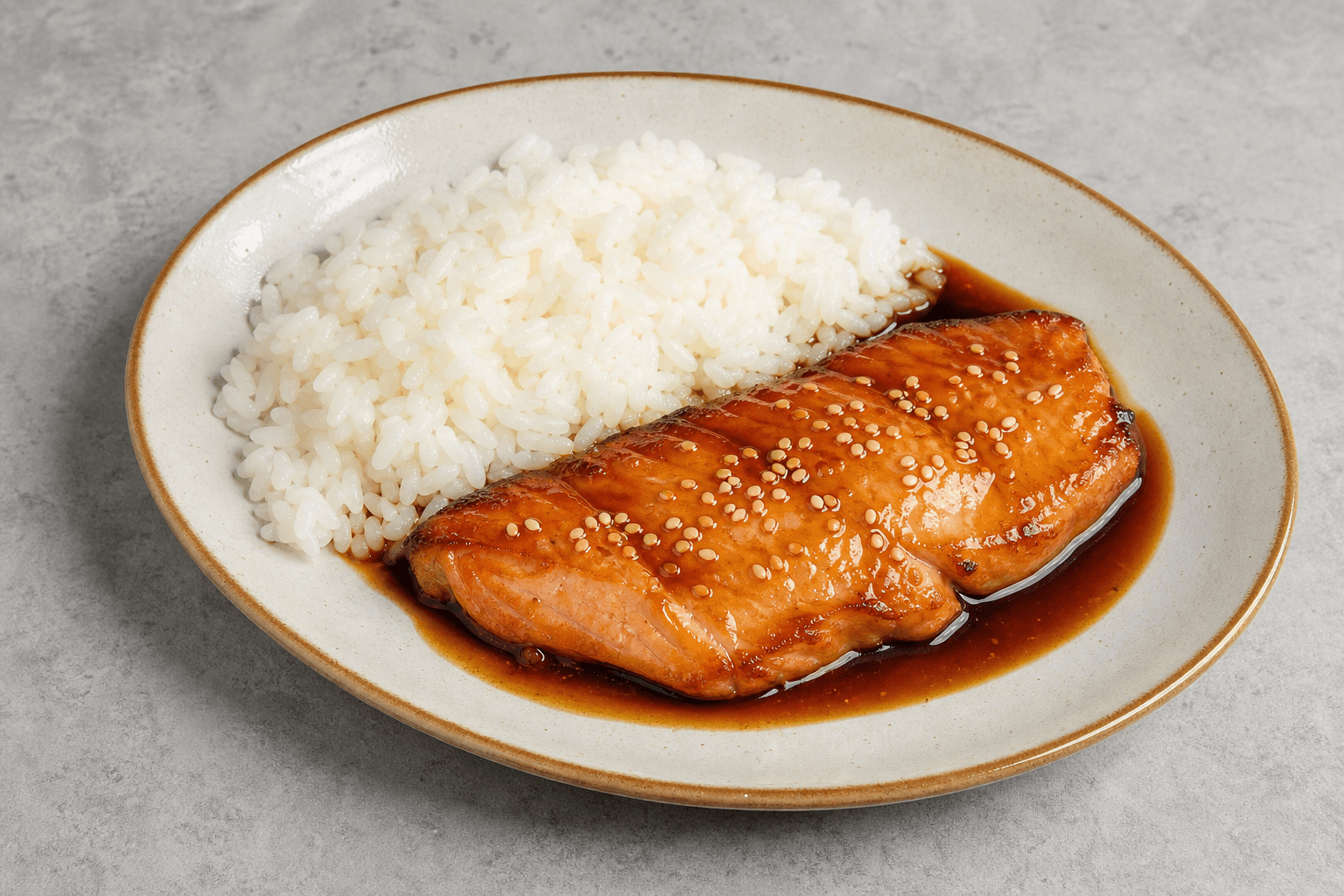 Photorealistic Salmon teriyaki menu-main p03 food image by VDAMO