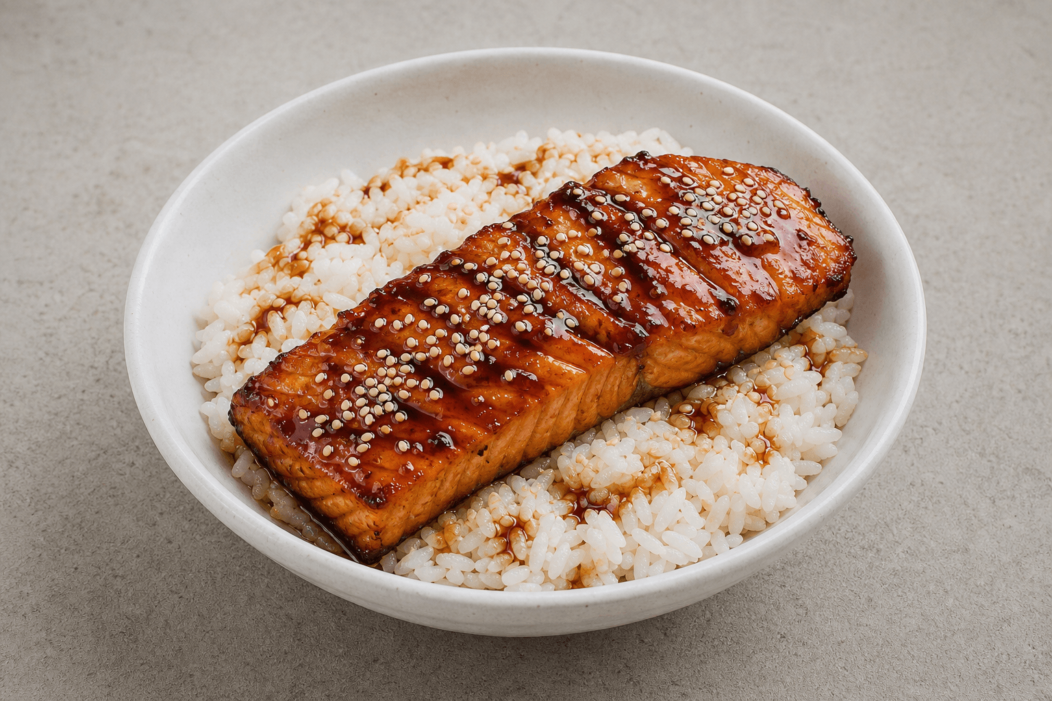 Photorealistic Salmon teriyaki menu-main p04 food image by VDAMO
