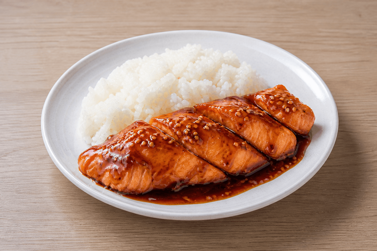 Photorealistic Salmon teriyaki menu-main p09 food image by VDAMO