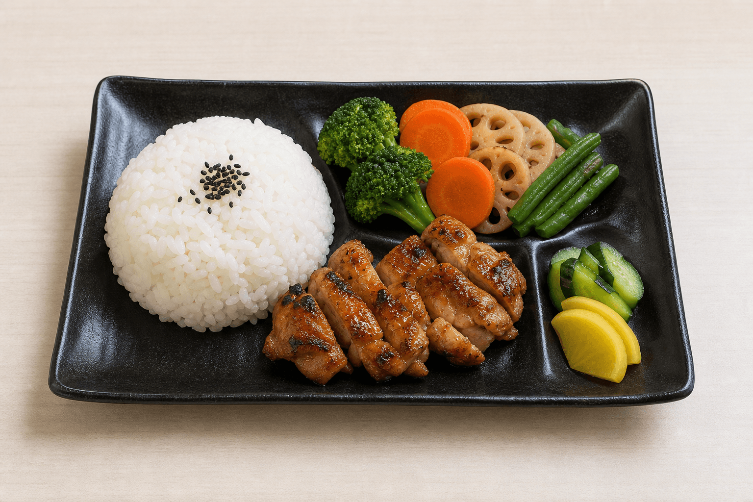 Photorealistic Japanese daily bento 107 P02 food image by VDAMO