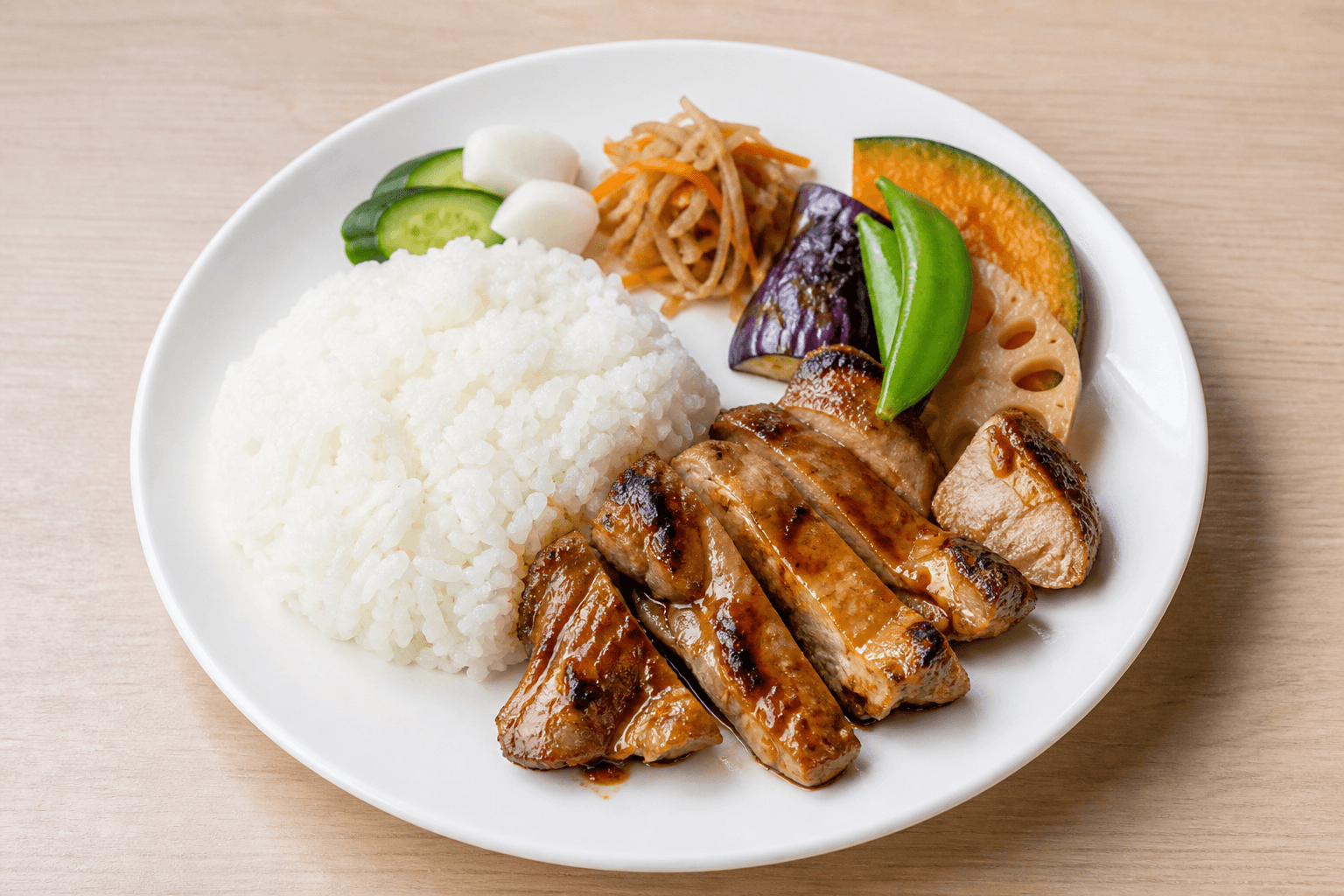 Photorealistic Japanese daily bento 147 P01 food image by VDAMO