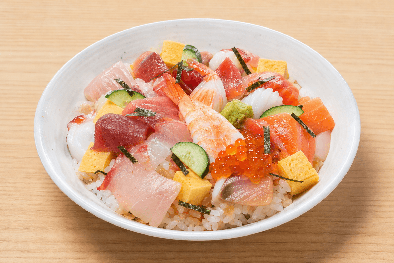 Photorealistic Chirashi sushi menu-main p04 food image by VDAMO