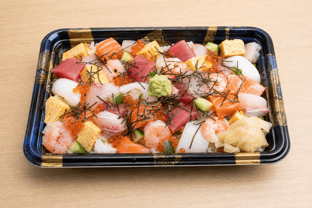 Photorealistic Chirashi sushi menu-main p08 food image by VDAMO