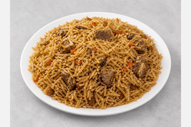 Photorealistic Kenyan pilau menu-main p04 food image by VDAMO