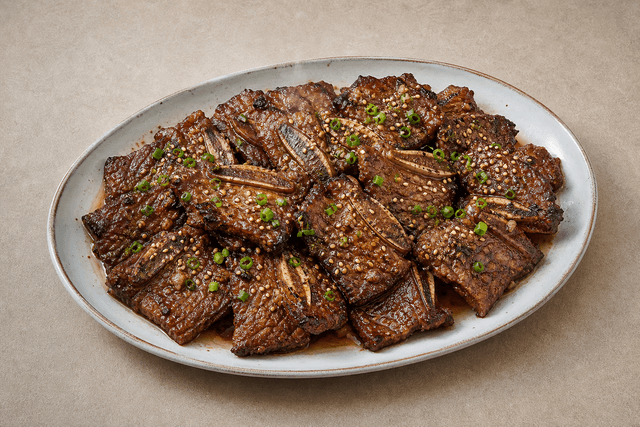 Photorealistic Korean galbi menu-main p03 food image by VDAMO