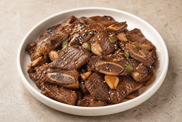 Photorealistic Korean galbi menu-main p04 food image by VDAMO