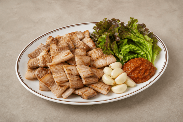 Photorealistic 韩式五花肉 menu-main p03 food image by VDAMO