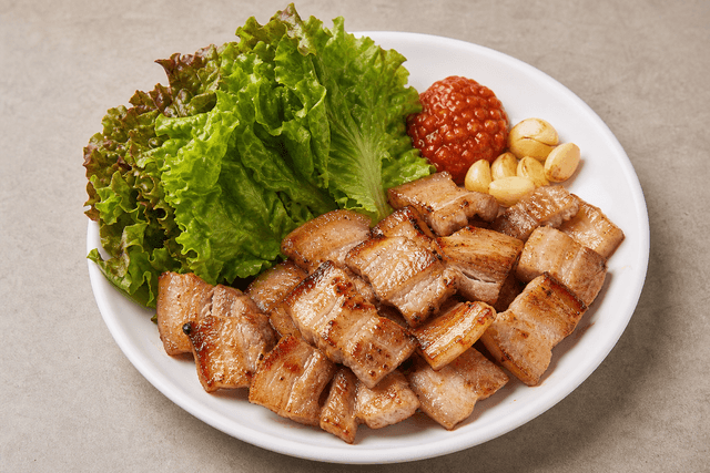 Photorealistic 韩式五花肉 menu-main p04 food image by VDAMO