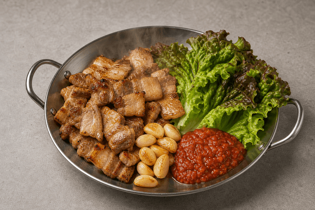 Photorealistic 韩式五花肉 menu-main p05 food image by VDAMO