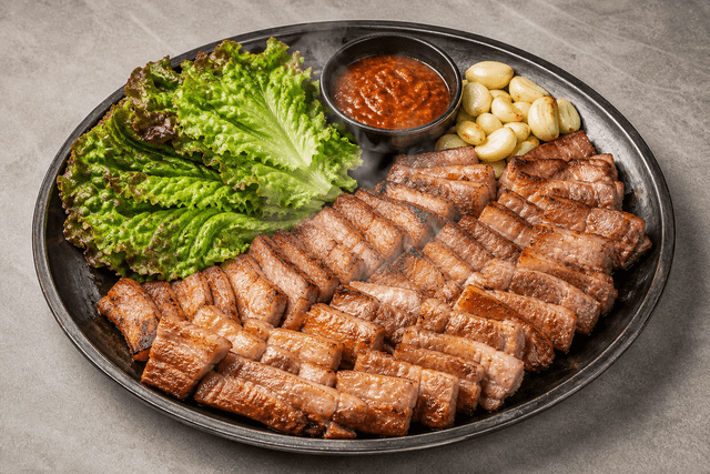 Photorealistic 韩式五花肉 menu-main p10 food image by VDAMO