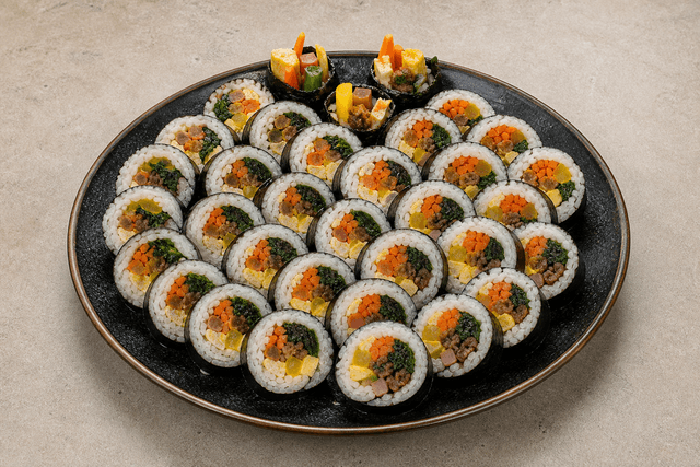 Photorealistic Kimbap menu-main p10 food image by VDAMO