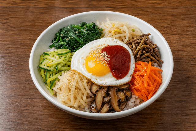Photorealistic Korean bibimbap menu-main p09 food image by VDAMO