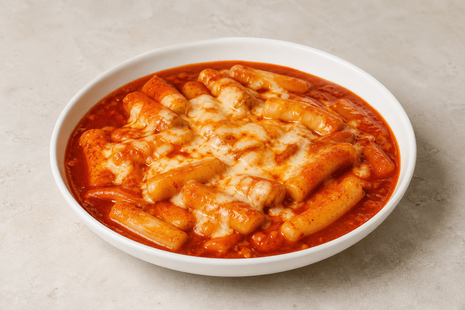 Photorealistic Cheese tteokbokki style 027 P04 food image by VDAMO