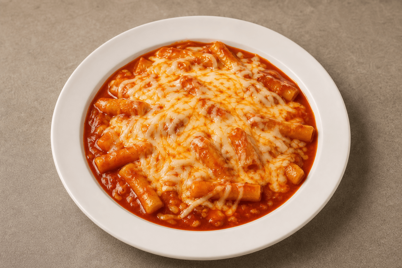 Photorealistic Cheese tteokbokki style 051 P01 food image by VDAMO
