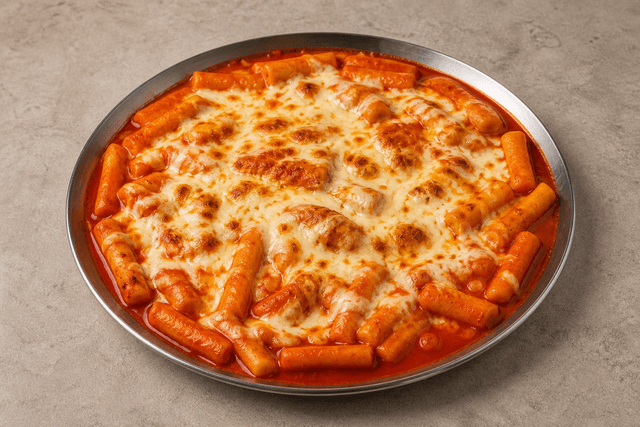 Photorealistic Cheese tteokbokki style 087 P10 food image by VDAMO