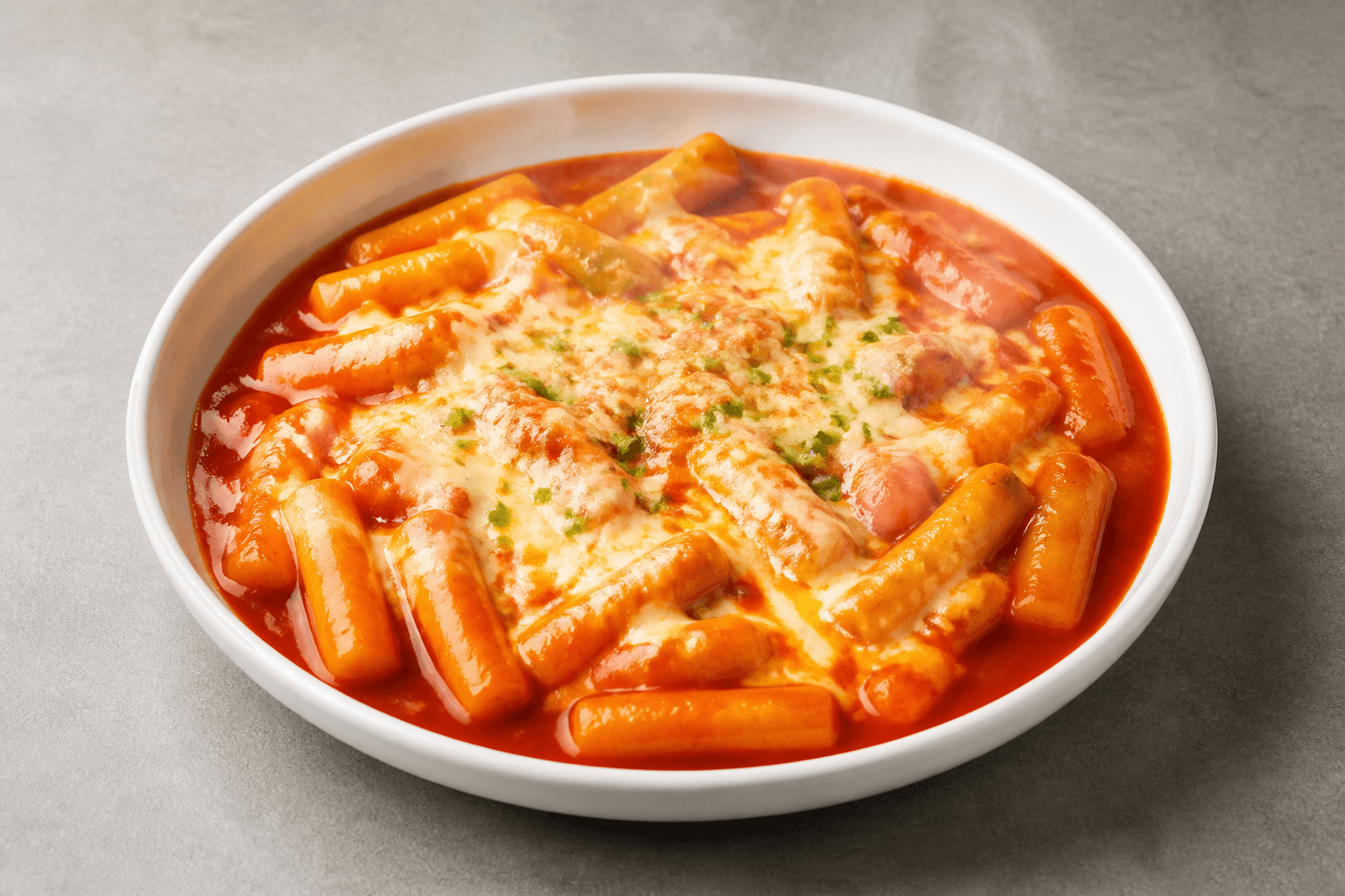 Photorealistic Cheese tteokbokki style 111 P04 food image by VDAMO