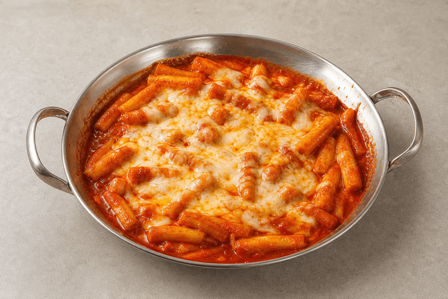 Photorealistic Cheese tteokbokki style 111 P05 food image by VDAMO