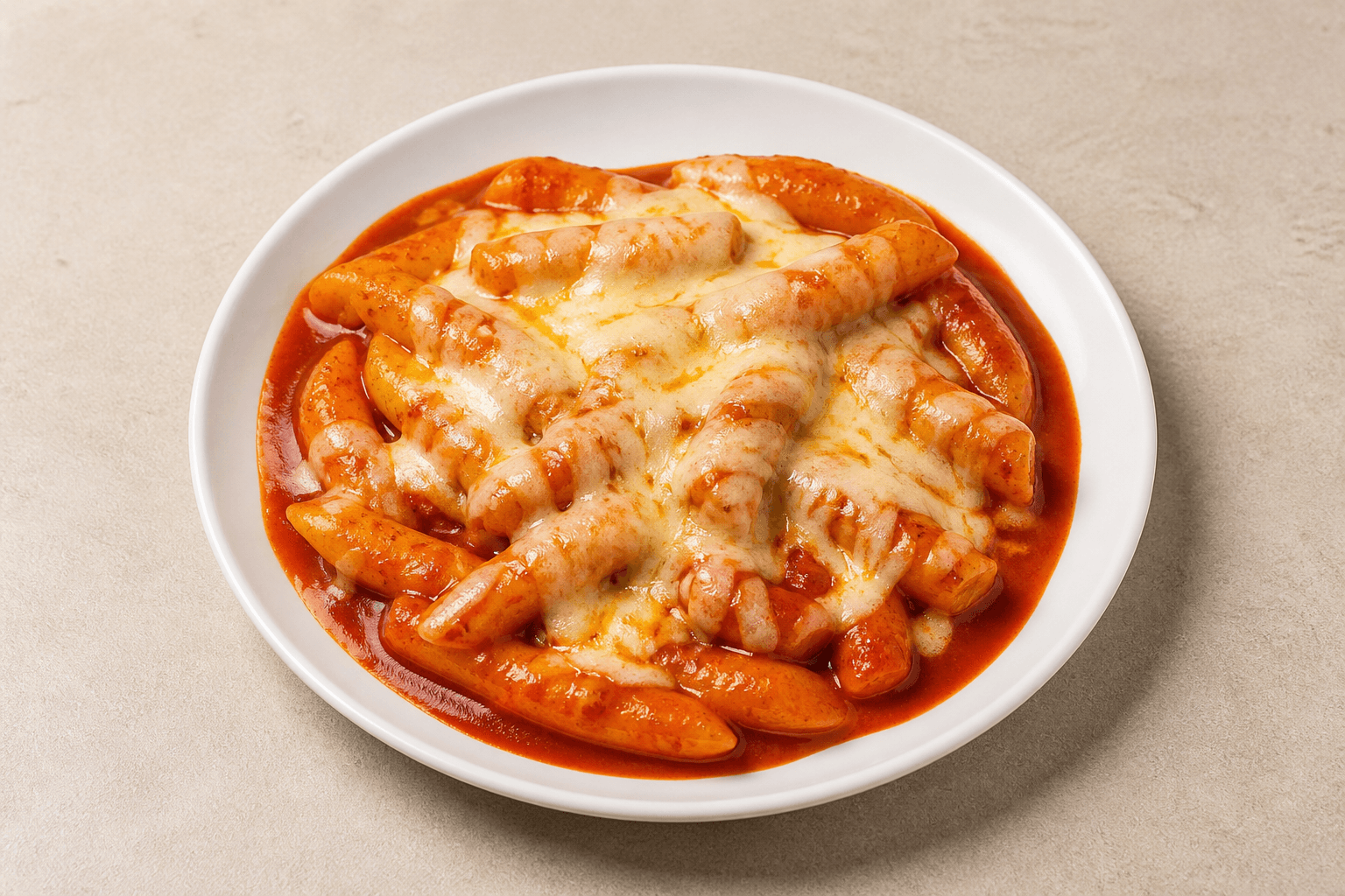 Photorealistic Cheese tteokbokki style 147 P09 food image by VDAMO