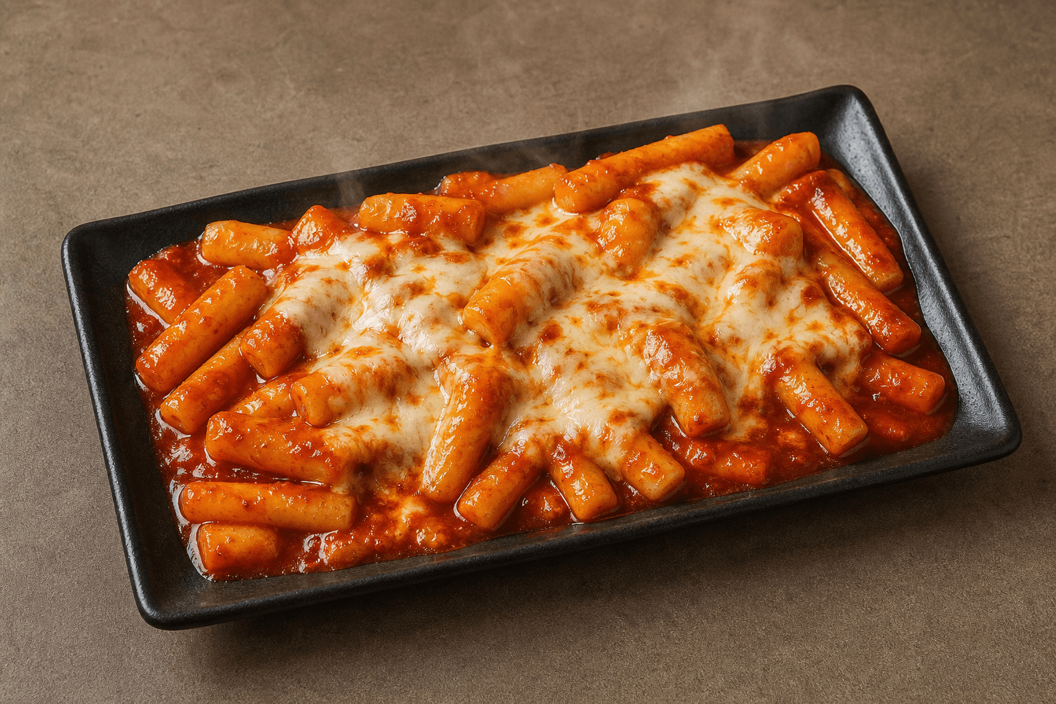 Photorealistic Cheese tteokbokki style 159 P02 food image by VDAMO