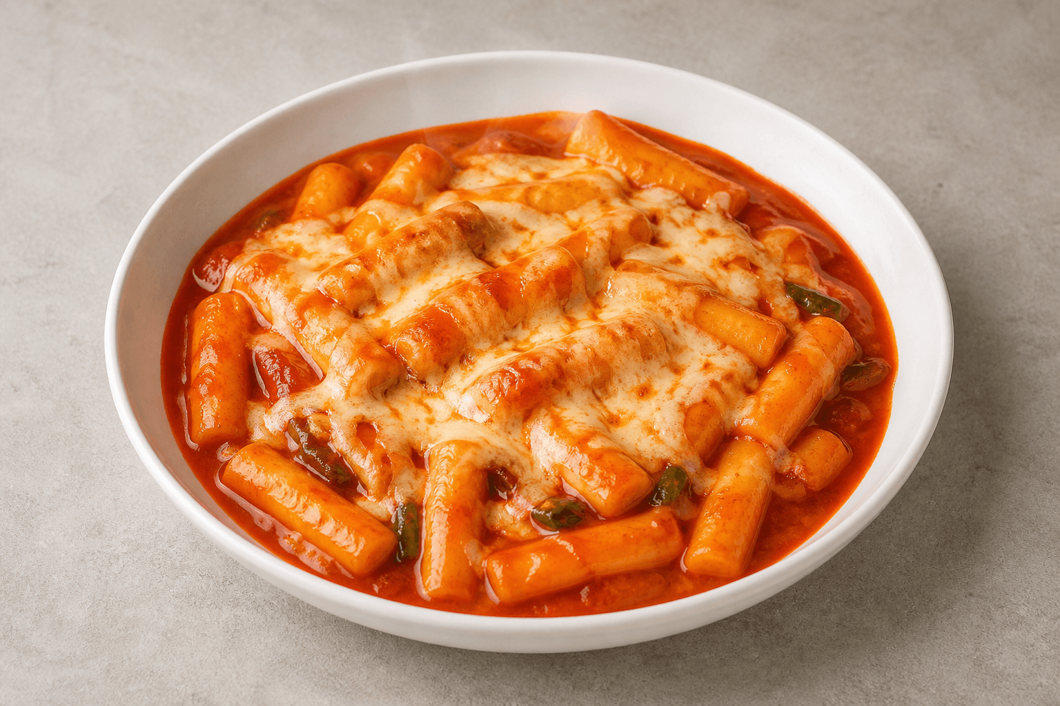 Photorealistic Cheese tteokbokki style 159 P04 food image by VDAMO