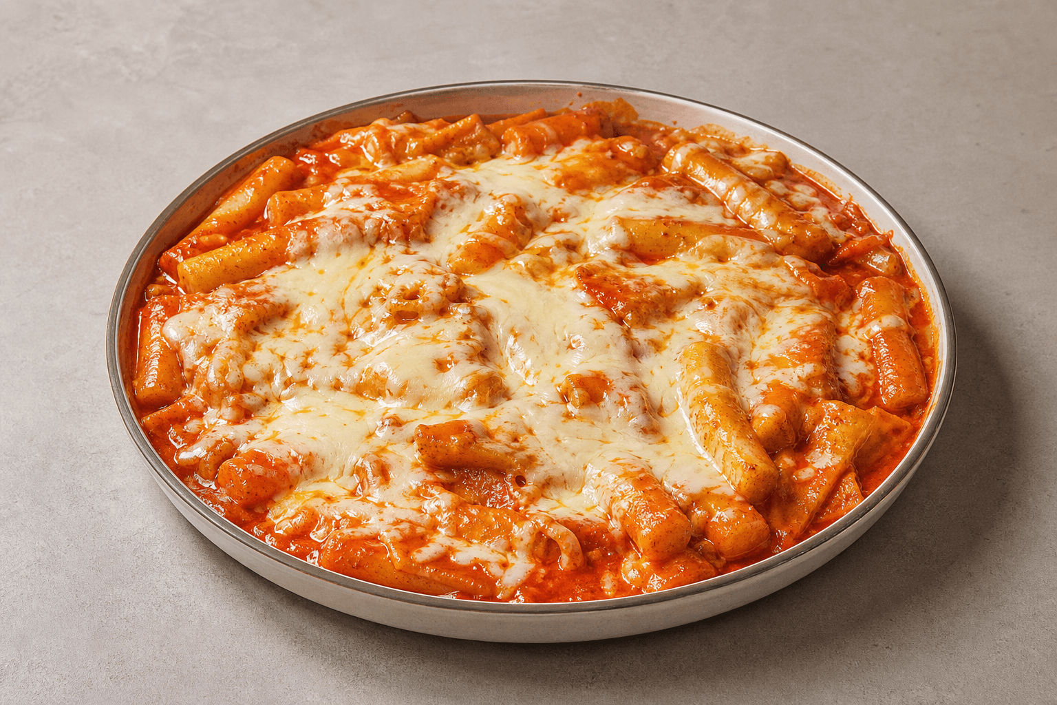 Photorealistic Cheese tteokbokki style 159 P10 food image by VDAMO