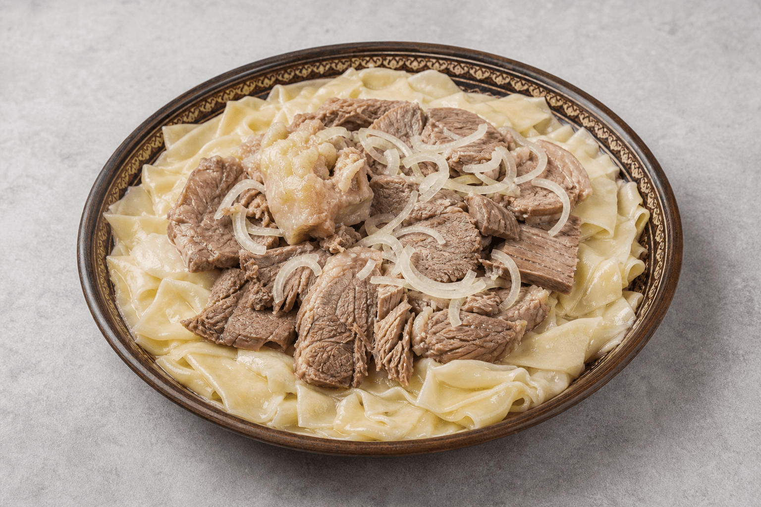 Photorealistic Beshbarmak menu-main p05 food image by VDAMO
