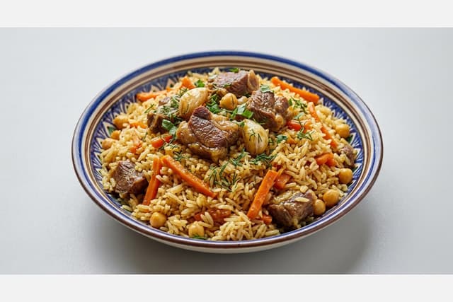 Photorealistic Kazakh plov menu-main p02 food image by VDAMO