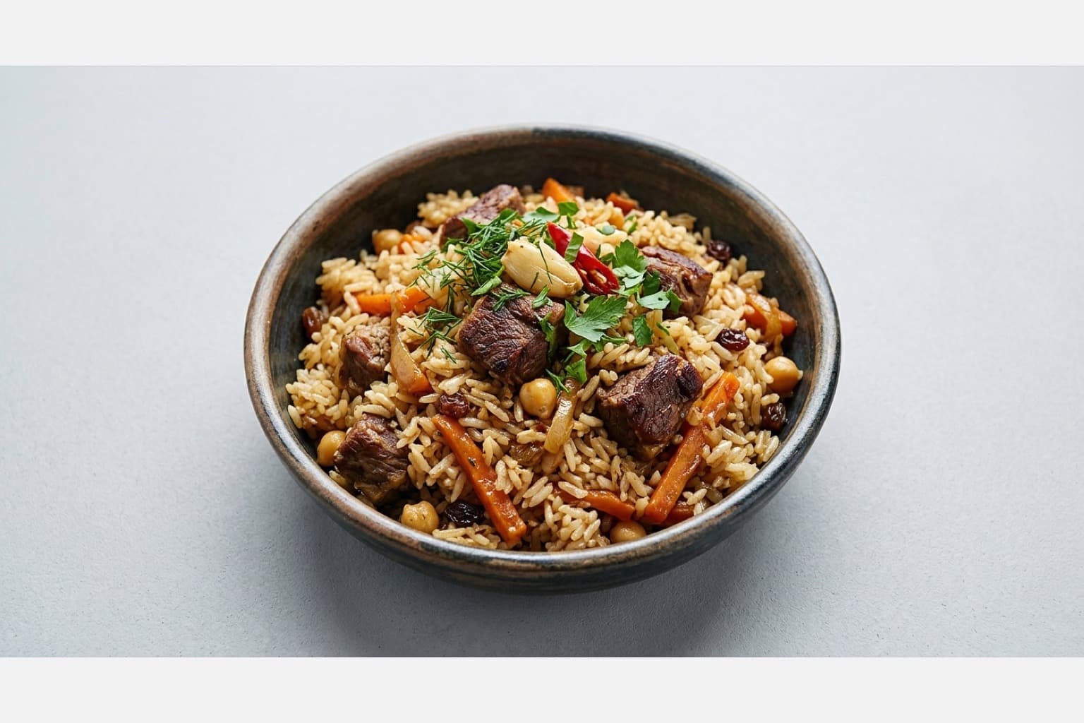 Photorealistic Kazakh plov menu-main p05 food image by VDAMO