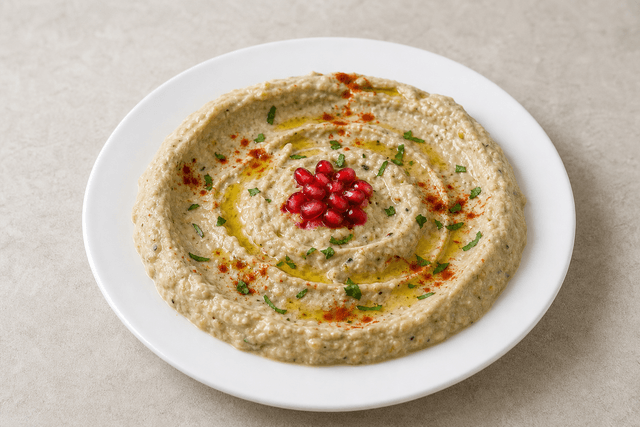 Photorealistic Baba ganoush menu-main p01 food image by VDAMO