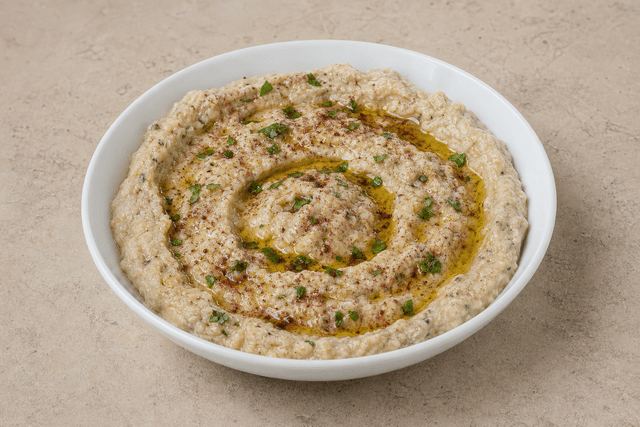 Photorealistic Baba ganoush menu-main p04 food image by VDAMO