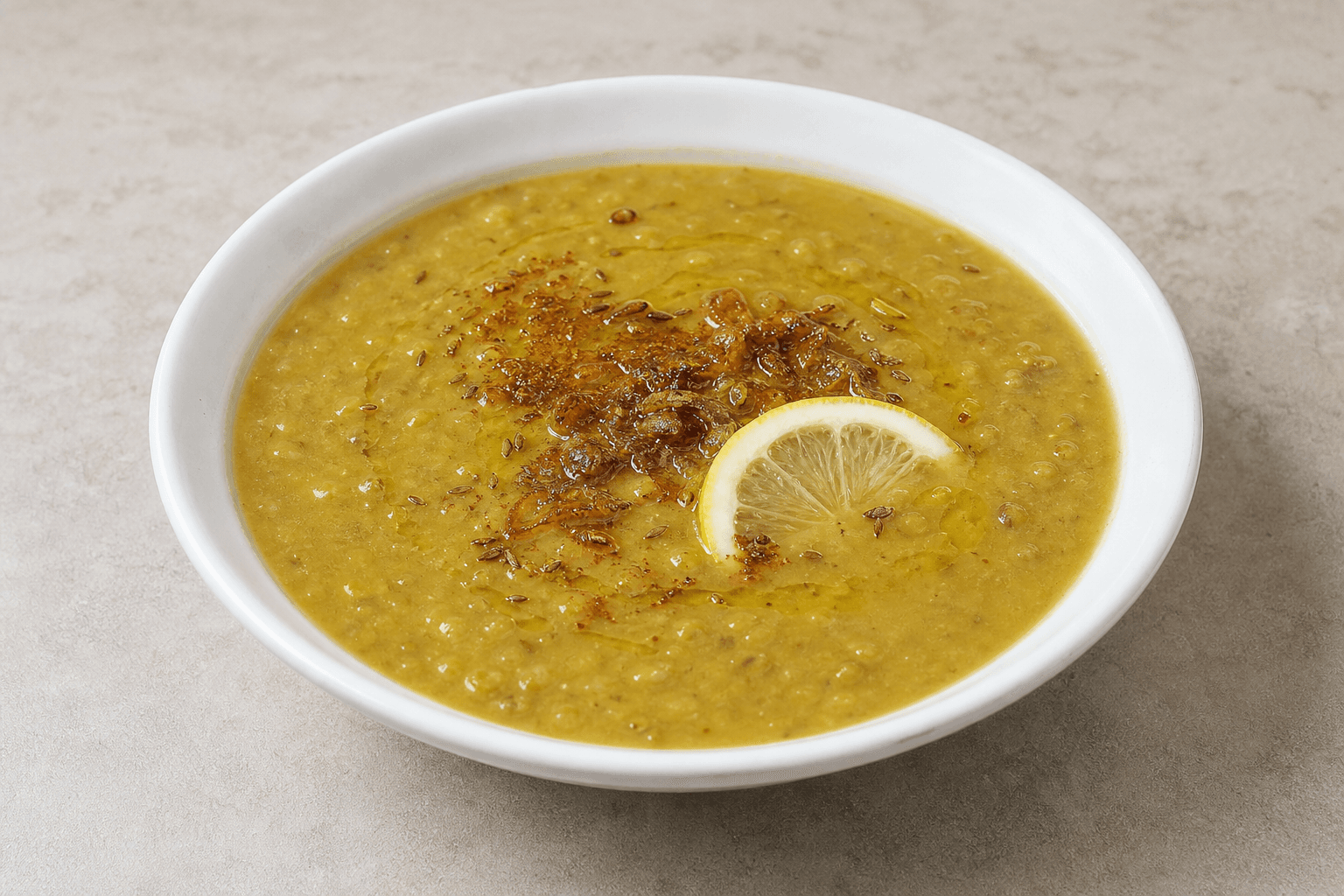 Photorealistic Middle Eastern lentil soup style 008 P04 food image by VDAMO