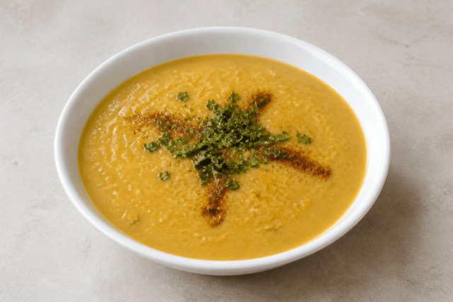 Photorealistic Middle Eastern lentil soup style 056 P01 food image by VDAMO