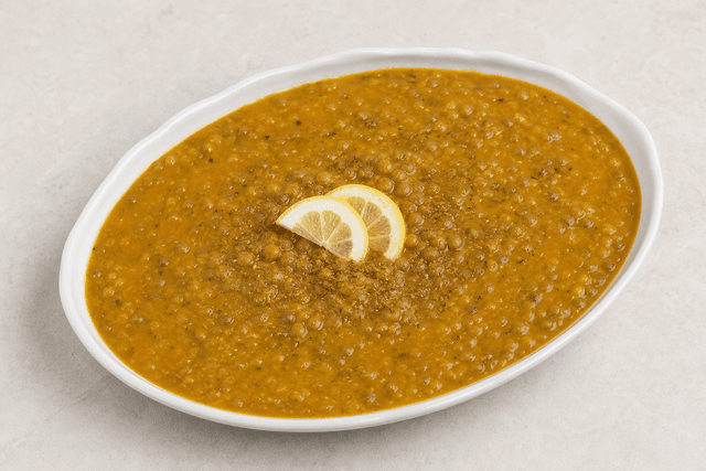 Photorealistic Middle Eastern lentil soup style 056 P03 food image by VDAMO