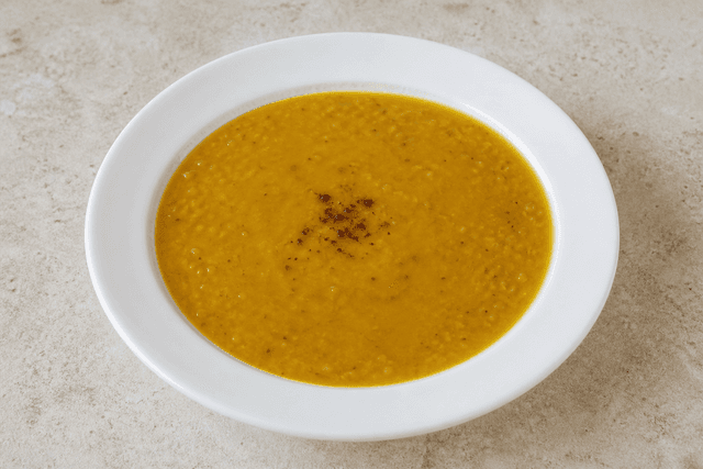 Photorealistic Middle Eastern lentil soup style 068 menu-main p01 food image by VDAMO