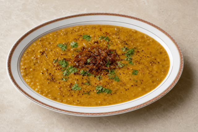 Photorealistic Middle Eastern lentil soup style 068 menu-main p03 food image by VDAMO