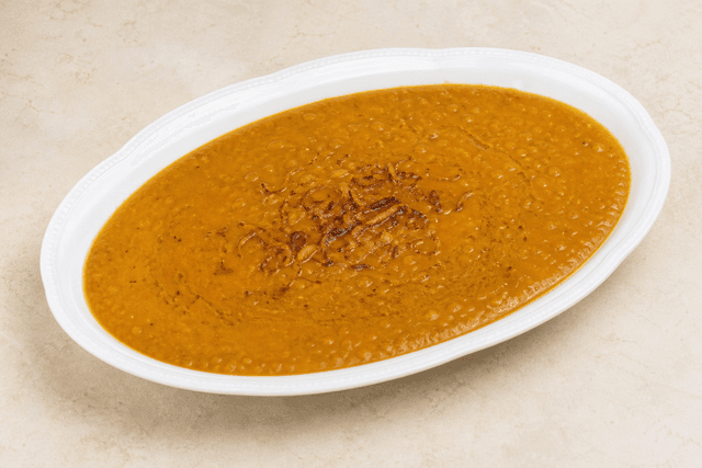 Photorealistic Middle Eastern lentil soup style 080 P03 food image by VDAMO