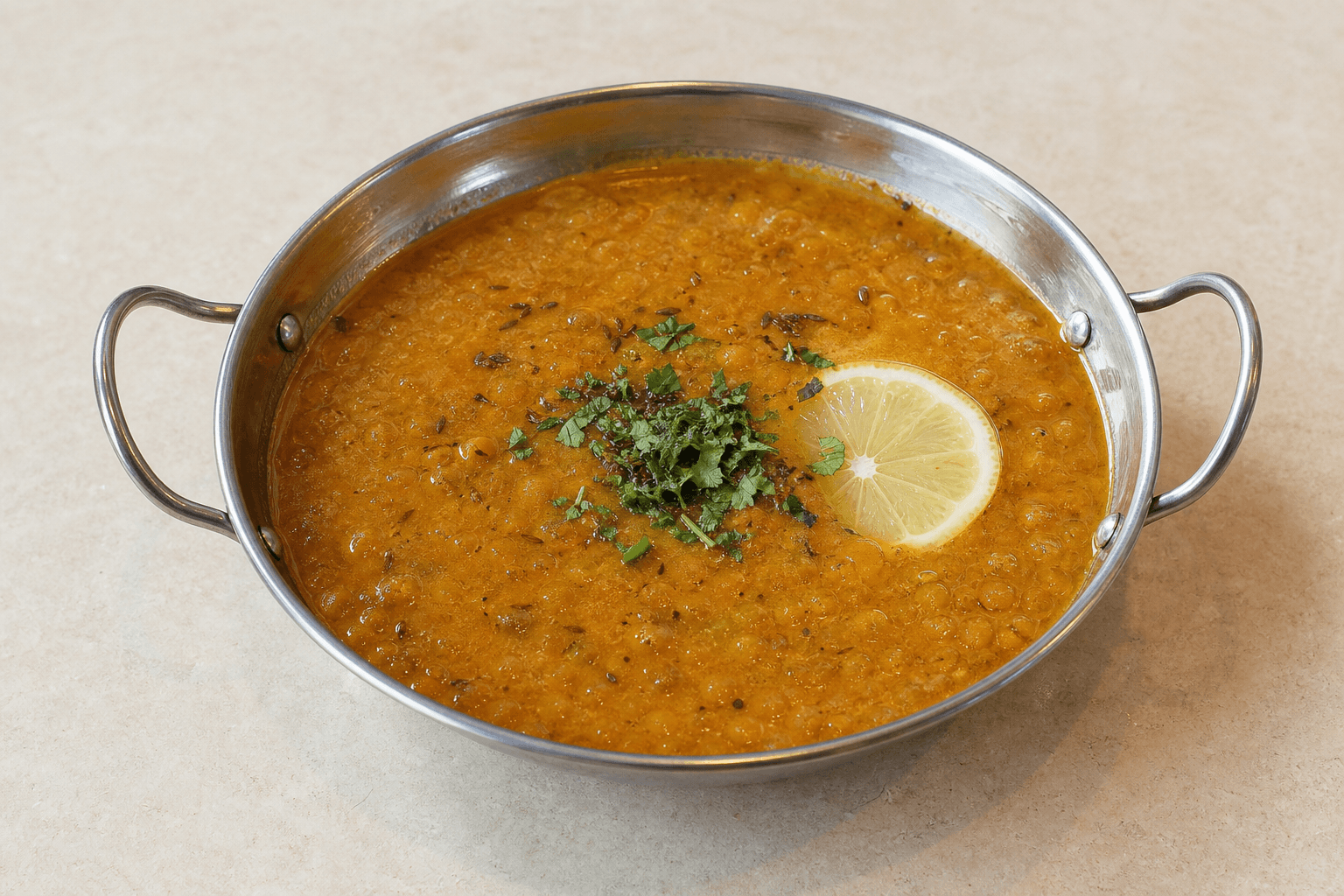 Photorealistic Middle Eastern lentil soup style 116 P05 food image by VDAMO