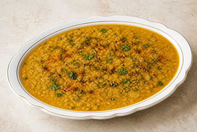 Photorealistic Middle Eastern lentil soup style 128 P03 food image by VDAMO