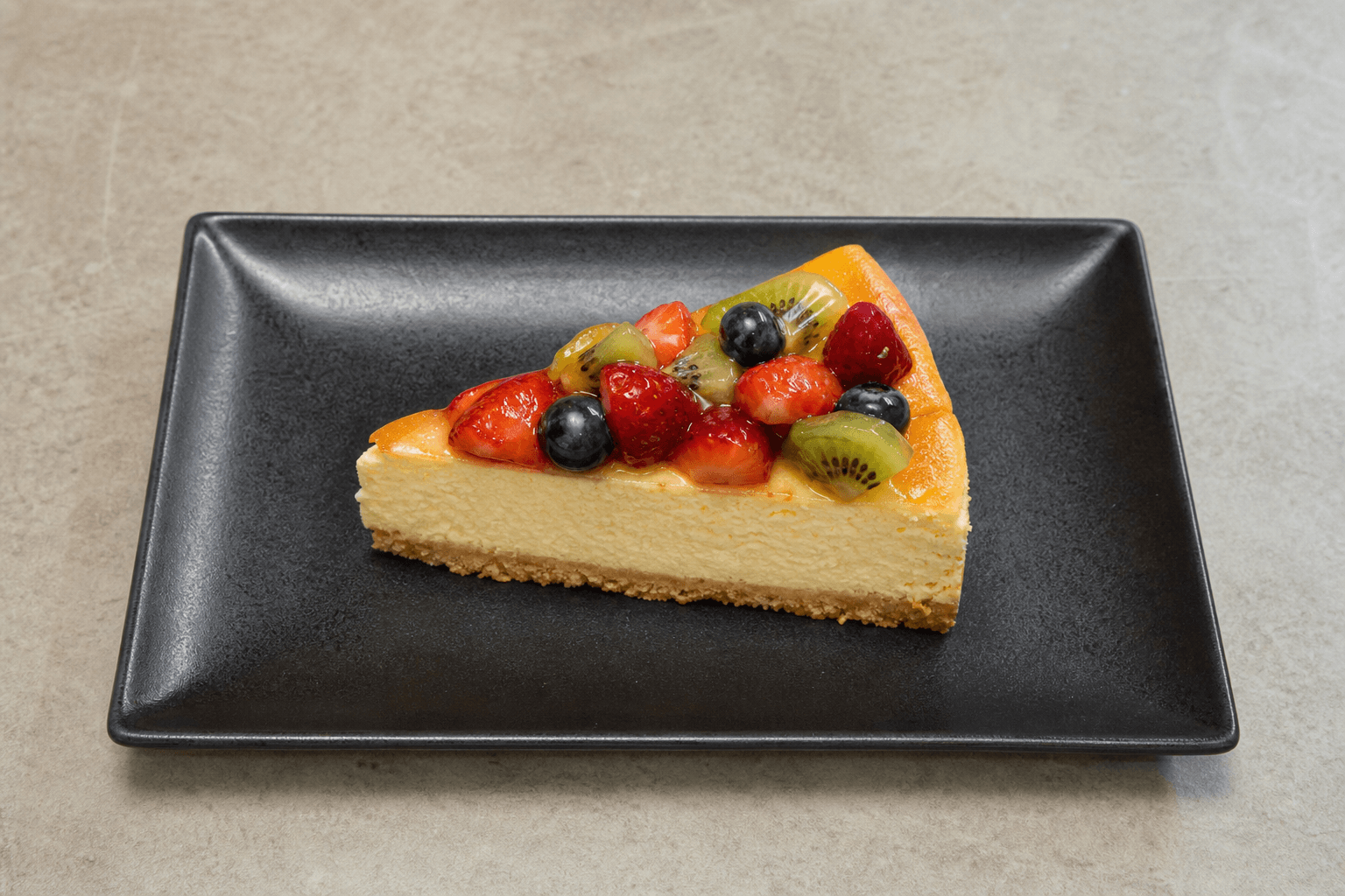 Photorealistic LT Fruit cheesecake slice dessert P02 food image by VDAMO