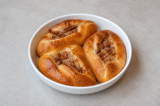Photorealistic Latvian pīrāgi menu-main p04 food image by VDAMO